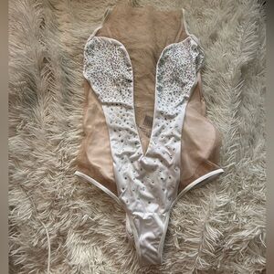 Victoria's Secret Mesh and Rhinestone One Piece